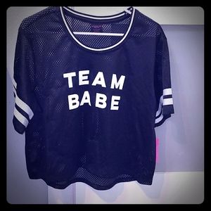 NWT Black active crop top shirt